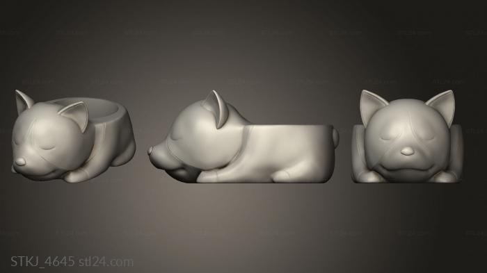 Animal figurines (Perro Medida, STKJ_4645) 3D models for cnc