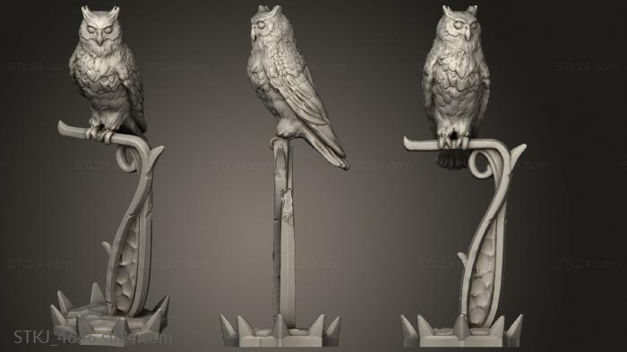 Animal figurines (Mad Mage Experiments ects Owl, STKJ_4646) 3D models for cnc