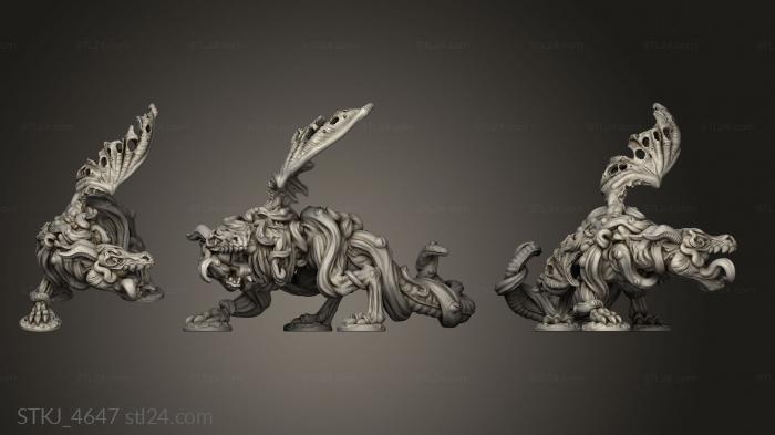 Animal figurines (Madness Dragon, STKJ_4647) 3D models for cnc