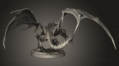 Animal figurines (Malignant Dracolich, STKJ_4656) 3D models for cnc