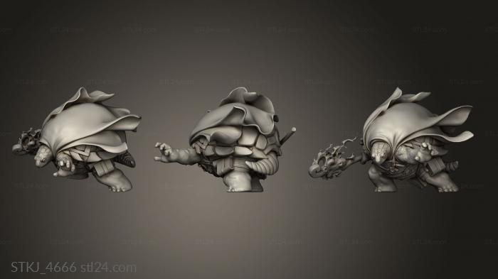 Animal figurines (Manuel Borias Turtles Turtle bare, STKJ_4666) 3D models for cnc