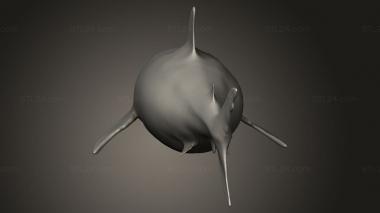 Animal figurines (Megalodon, STKJ_4675) 3D models for cnc