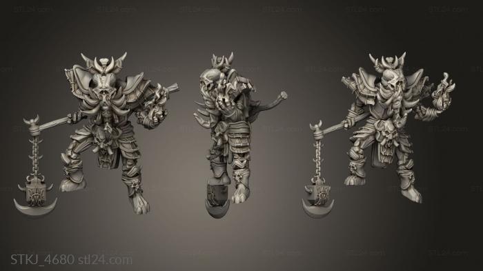 Animal figurines (Might The Tusk Undead elephant flame Sups, STKJ_4680) 3D models for cnc