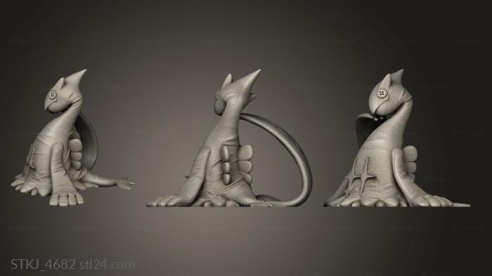 Animal figurines (Mimiki Gengar, STKJ_4682) 3D models for cnc