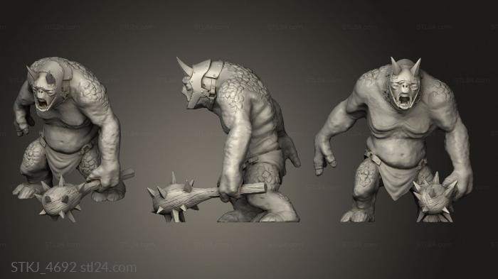 Animal figurines (Enanos Colinas Hierro Cave troll fored, STKJ_4692) 3D models for cnc