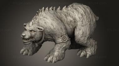 Animal figurines (Minotaur Tribe Druid Bear, STKJ_4695) 3D models for cnc