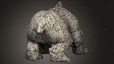 Animal figurines (Minotaur Tribe Druid Bear, STKJ_4695) 3D models for cnc