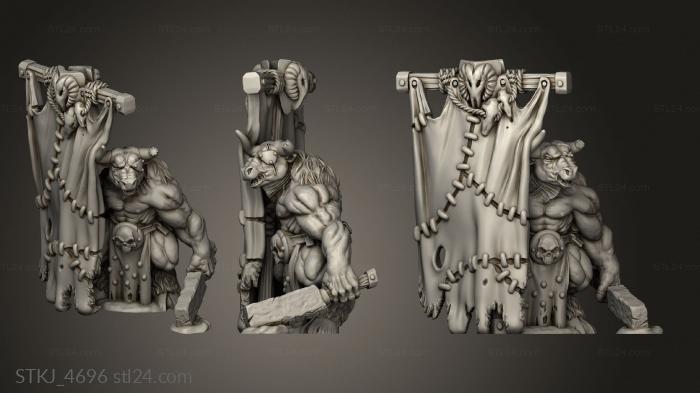 Animal figurines (Minotaurs Bullgors, STKJ_4696) 3D models for cnc