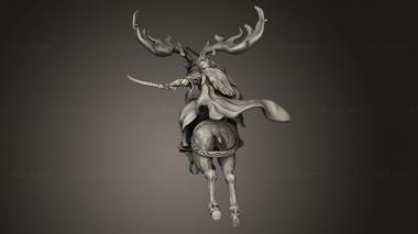 Animal figurines (Cavalry elk lookup, STKJ_4700) 3D models for cnc