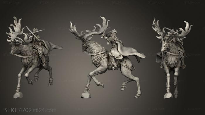 Animal figurines (Cavalry elk lookup, STKJ_4702) 3D models for cnc