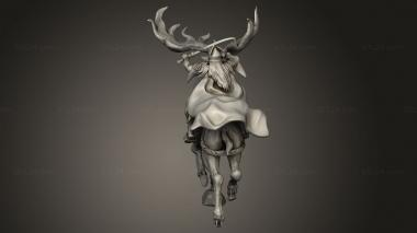 Animal figurines (Cavalry elk lookup, STKJ_4702) 3D models for cnc