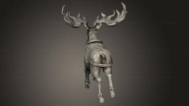 Animal figurines (Cavalry Elk, STKJ_4708) 3D models for cnc