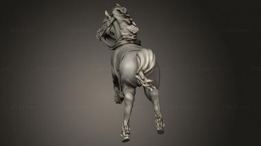 Animal figurines (Cavalry Horse rear up, STKJ_4712) 3D models for cnc