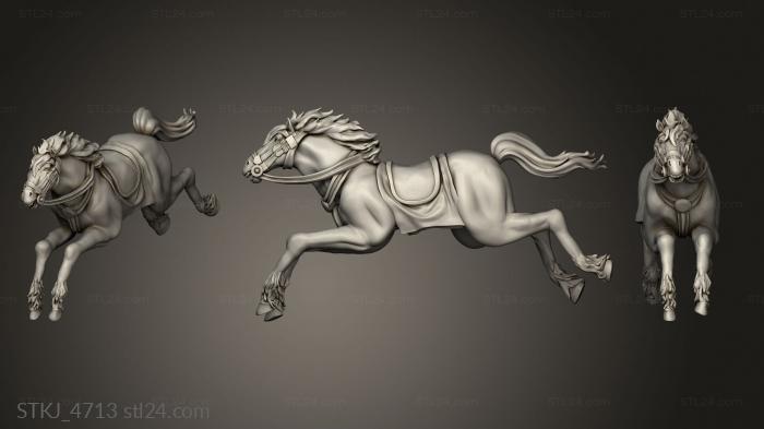 Animal figurines (Cavalry Horse, STKJ_4713) 3D models for cnc
