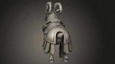 Animal figurines (mounts mountain goat heavied, STKJ_4717) 3D models for cnc