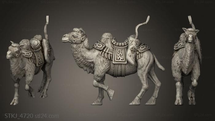 Animal figurines (Cavalry Camel Mount, STKJ_4720) 3D models for cnc