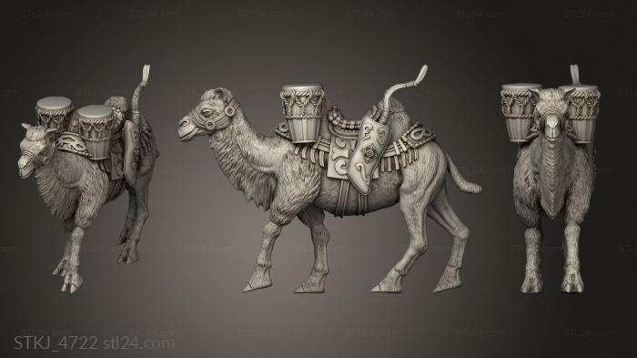 Animal figurines (Cavalry Camel Mount, STKJ_4722) 3D models for cnc