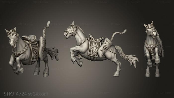 Animal figurines (Cavalry Horse Mount, STKJ_4724) 3D models for cnc