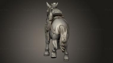 Animal figurines (Cavalry Horse Mount, STKJ_4725) 3D models for cnc