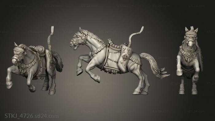 Animal figurines (Cavalry Horse Mount, STKJ_4726) 3D models for cnc