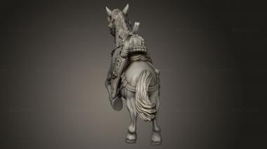 Animal figurines (Cavalry Horse Mount, STKJ_4726) 3D models for cnc