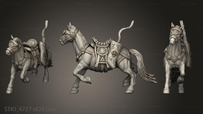 Animal figurines (Cavalry Horse Mount, STKJ_4727) 3D models for cnc