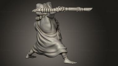 Animal figurines (characters Monk, STKJ_4733) 3D models for cnc