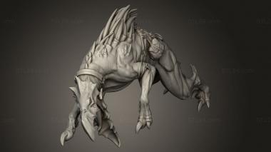 Animal figurines (monster hound, STKJ_4738) 3D models for cnc