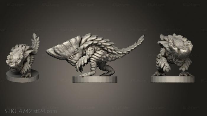 Animal figurines (Monster Barroth butt, STKJ_4742) 3D models for cnc