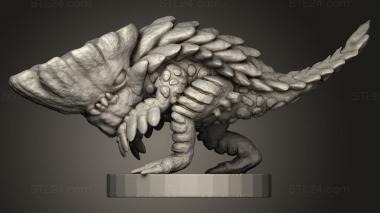 Animal figurines (Monster Diablos Corrected for, STKJ_4748) 3D models for cnc