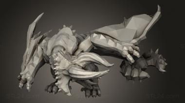 Animal figurines (Monster Diablos Corrected for, STKJ_4749) 3D models for cnc