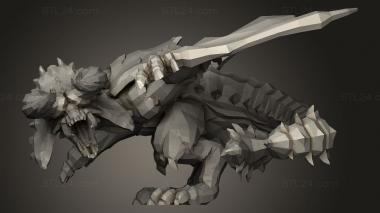 Animal figurines (Monster Diablos Corrected for, STKJ_4749) 3D models for cnc