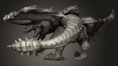 Animal figurines (Monster Diablos Corrected for, STKJ_4749) 3D models for cnc