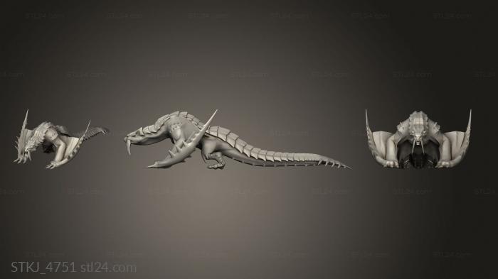 Animal figurines (Monster glav, STKJ_4751) 3D models for cnc