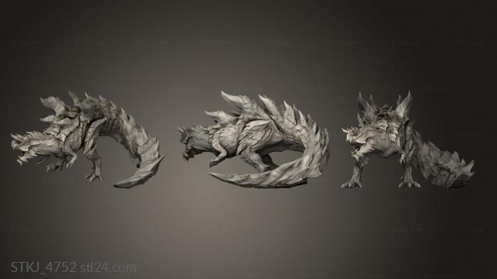 Animal figurines (Monster glav, STKJ_4752) 3D models for cnc