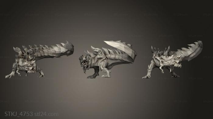Animal figurines (Monster glavenus, STKJ_4753) 3D models for cnc