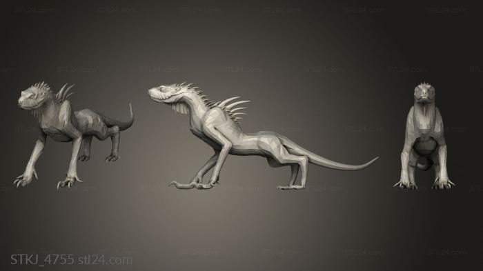 Animal figurines (Monster Jagras, STKJ_4755) 3D models for cnc