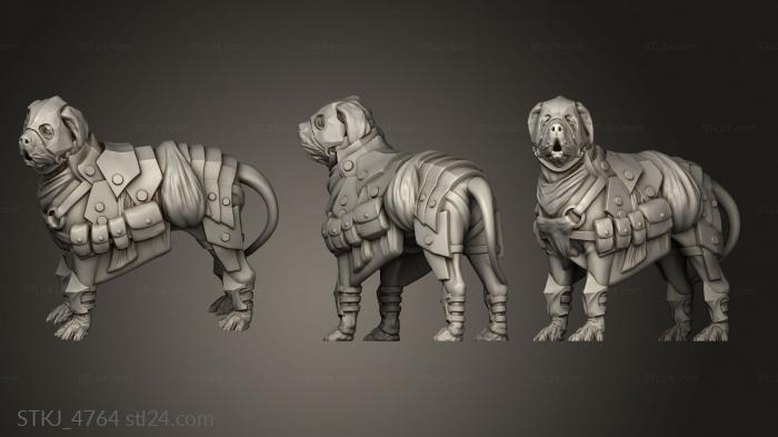 Animal figurines (Monster Mini JAN Armored War Dog, STKJ_4764) 3D models for cnc