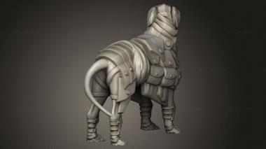 Animal figurines (Monster Mini JAN Armored War Dog, STKJ_4764) 3D models for cnc