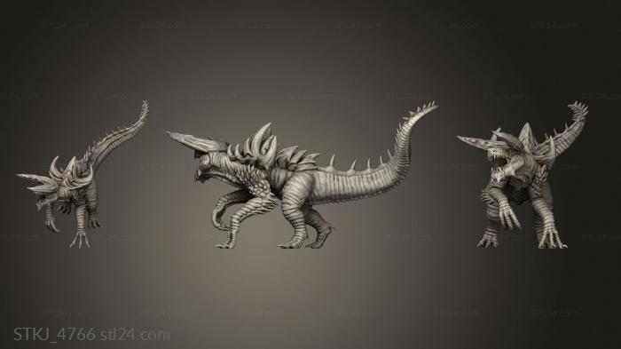 Animal figurines (Monster Rampage Tarrasque Colossal, STKJ_4766) 3D models for cnc