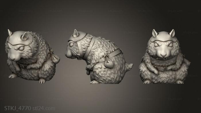 Animal figurines (Monstober Giant Hamster giant hamster, STKJ_4770) 3D models for cnc