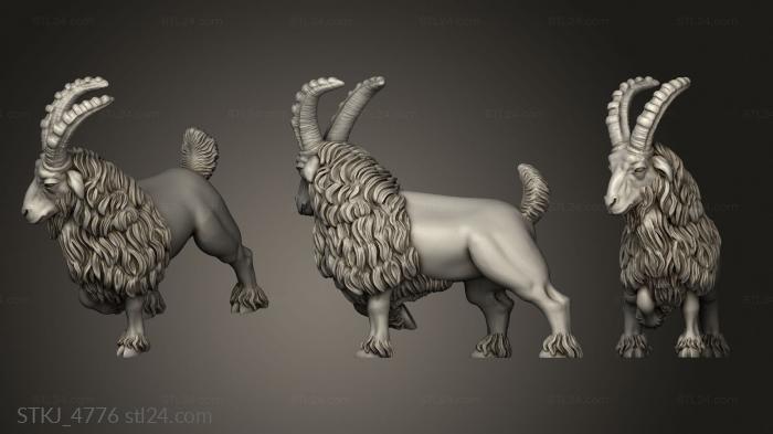 Animal figurines (More Dwarf Goat Riders, STKJ_4776) 3D models for cnc