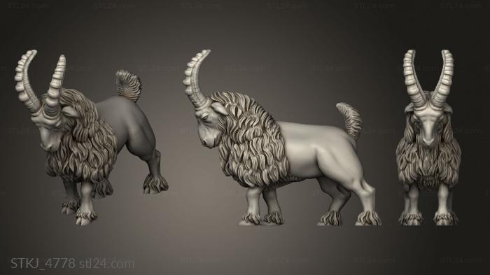 Animal figurines (More Dwarf Goat Riders, STKJ_4778) 3D models for cnc