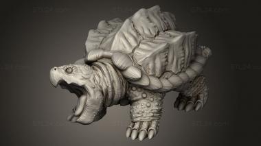 Animal figurines (More Snapping Turtle, STKJ_4779) 3D models for cnc