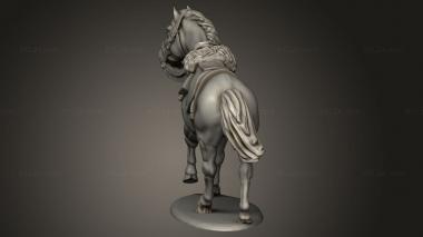 Animal figurines (Mounted Command Officer horse, STKJ_4784) 3D models for cnc