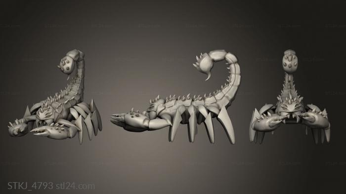 Animal figurines (Scatter Terrain Scorpion, STKJ_4793) 3D models for cnc