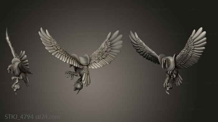 Animal figurines (Vultures, STKJ_4794) 3D models for cnc
