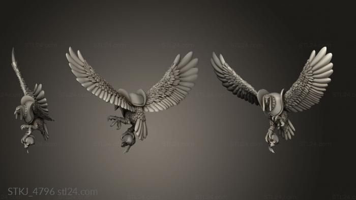 Animal figurines (Vultures, STKJ_4796) 3D models for cnc