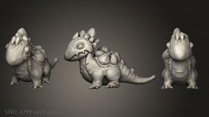 Animal figurines (Mud Dragon mania legend, STKJ_4799) 3D models for cnc