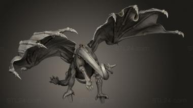 Animal figurines (Murk Stalker Dragon, STKJ_4801) 3D models for cnc